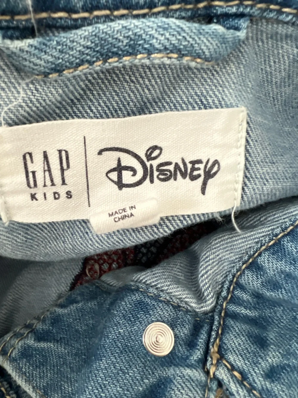 GAP Kids Large Disney Minnie Mouse Denim Jacket Embroidered Jean Jacket Girls